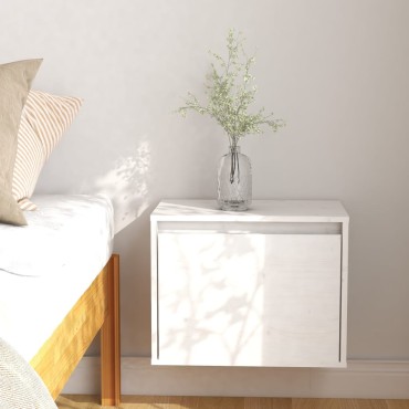 vidaXL Ντουλάπι Τοίχου Λευκά 45x30x35cm από Μασίφ Ξύλο Πεύκου 1 τεμ.
