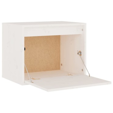 vidaXL Ντουλάπι Τοίχου Λευκά 45x30x35cm από Μασίφ Ξύλο Πεύκου 1 τεμ.