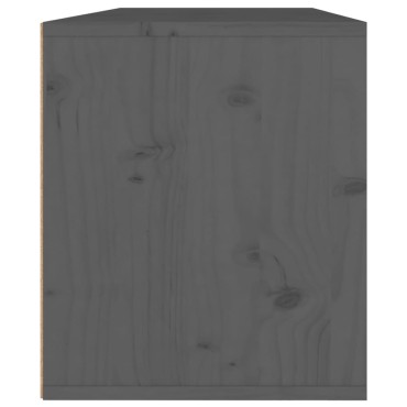 vidaXL Ντουλάπια Τοίχου 2 τεμ. Γκρι 45x30x35cm από Μασίφ Ξύλο Πεύκου