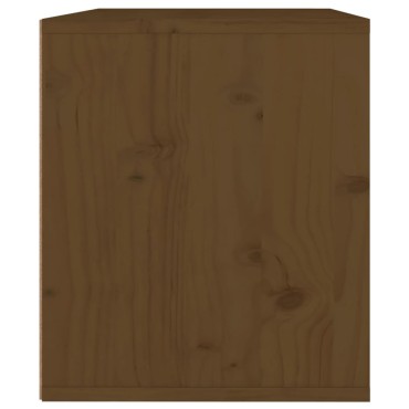 vidaXL Ντουλάπι Τοίχου Καφέ Μελί 45x30x35cm Μασίφ Ξύλο Πεύκου 1 τεμ.