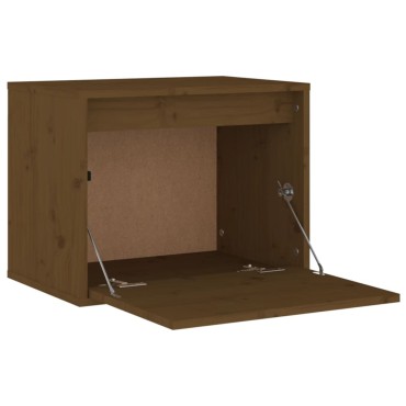 vidaXL Ντουλάπι Τοίχου Καφέ Μελί 45x30x35cm Μασίφ Ξύλο Πεύκου 1 τεμ.