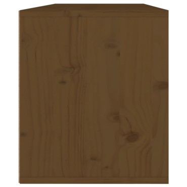 vidaXL Ντουλάπια Τοίχου 2 τεμ. Καφέ Μελί 45x30x35cm Μασίφ Ξύλο Πεύκου