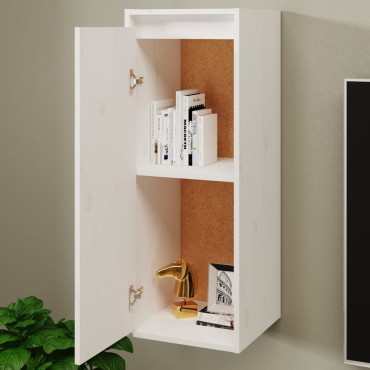 vidaXL Ντουλάπι Τοίχου Λευκό 30x30x80cm από Μασίφ Ξύλο Πεύκου 1 τεμ.