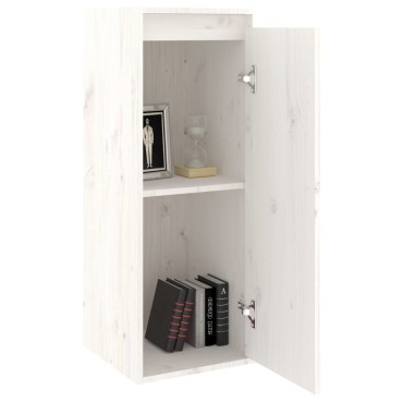 vidaXL Ντουλάπια Τοίχου 2 τεμ. Λευκά 30x30x80cm από Μασίφ Ξύλο Πεύκου