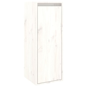 vidaXL Ντουλάπια Τοίχου 2 τεμ. Λευκά 30x30x80cm από Μασίφ Ξύλο Πεύκου