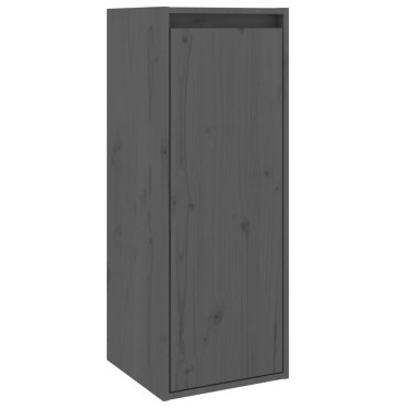 vidaXL Ντουλάπι Τοίχου Γκρι 30x30x80cm από Μασίφ Ξύλο Πεύκου 1 τεμ.