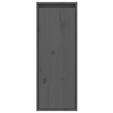 vidaXL Ντουλάπια Τοίχου 2 τεμ. Γκρι 30x30x80cm από Μασίφ Ξύλο Πεύκου