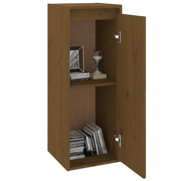 vidaXL Ντουλάπι Τοίχου Καφέ Μελί 30x30x80cm από Μασίφ Ξύλο Πεύκου 1 τεμ.