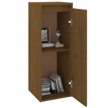vidaXL Ντουλάπια Τοίχου 2 τεμ. Καφέ Μελί 30x30x80cm Μασίφ Ξύλο Πεύκου