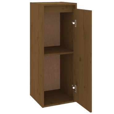 vidaXL Ντουλάπια Τοίχου 2 τεμ. Καφέ Μελί 30x30x80cm Μασίφ Ξύλο Πεύκου