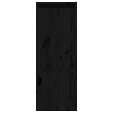 vidaXL Ντουλάπι Τοίχου Μαύρο 30x30x80cm από Μασίφ Ξύλο Πεύκου 1 τεμ.