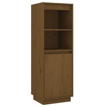 vidaXL Ντουλάπι Καφέ Μελί 37x34x110cm από Μασίφ Ξύλο Πεύκου 1 τεμ.