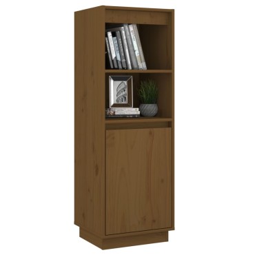 vidaXL Ντουλάπι Καφέ Μελί 37x34x110cm από Μασίφ Ξύλο Πεύκου 1 τεμ.