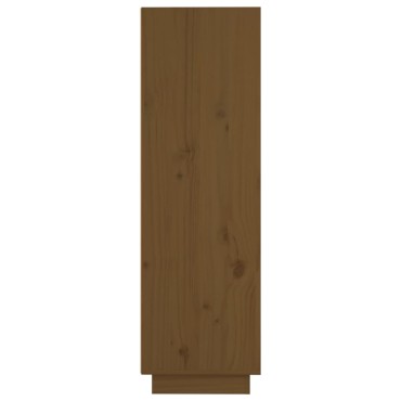 vidaXL Ντουλάπι Καφέ Μελί 37x34x110cm από Μασίφ Ξύλο Πεύκου 1 τεμ.