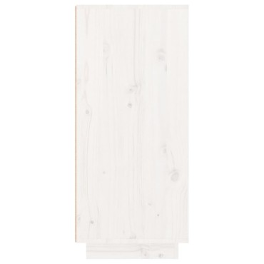 vidaXL Παπουτσοθήκη Λευκή 60x35x80cm από Μασίφ Ξύλο Πεύκου
