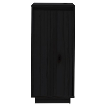 vidaXL Παπουτσοθήκη Μαύρη 35x35x80cm από Μασίφ Ξύλο Πεύκου