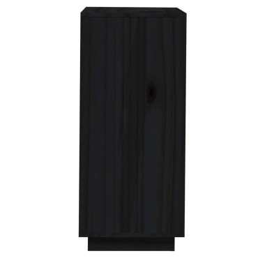 vidaXL Παπουτσοθήκη Μαύρη 35x35x80cm από Μασίφ Ξύλο Πεύκου