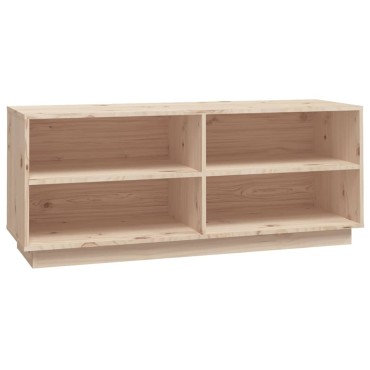 vidaXL Παπουτσοθήκη 110x34x45cm από Μασίφ Ξύλο Πεύκου