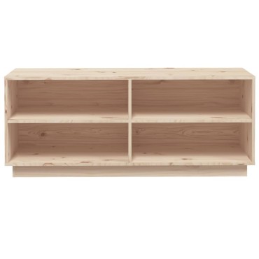 vidaXL Παπουτσοθήκη 110x34x45cm από Μασίφ Ξύλο Πεύκου