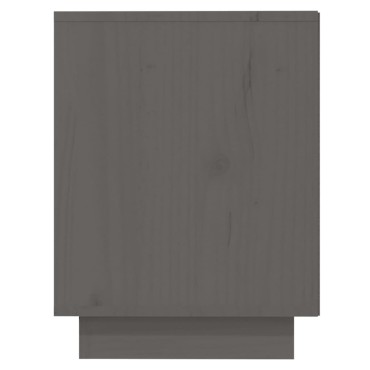 vidaXL Παπουτσοθήκη Γκρι 110x34x45cm από Μασίφ Ξύλο Πεύκου