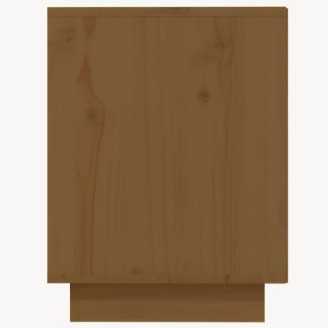 vidaXL Παπουτσοθήκη Καφέ Μελί 110x34x45cm από Μασίφ Ξύλο Πεύκου