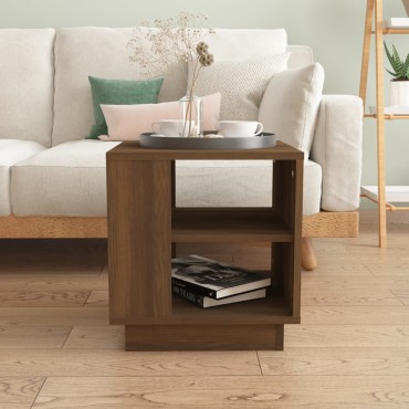 vidaXL Τραπεζάκι Σαλονιού Καφέ Δρυς 40x40x43cm Επεξεργασμένο Ξύλο 1 τεμ.