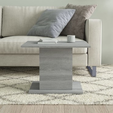 vidaXL Τραπεζάκι Σαλονιού Γκρι Sonoma 55,5x55,5x40cm Επεξεργ. Ξύλο 1 τεμ.