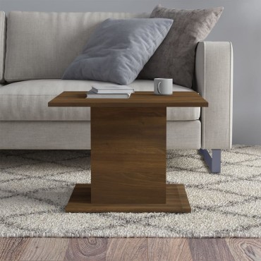 vidaXL Τραπεζάκι Σαλονιού Καφέ Δρυς 55,5x55,5x40cm Επεξεργ. Ξύλο 1 τεμ.