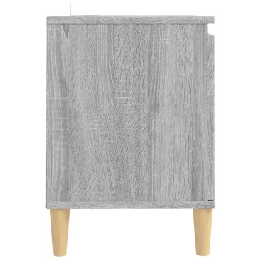 vidaXL Έπιπλο Τηλεόρασης Γκρι Sonoma 103,5x35x50cm Μασίφ Ξύλινα Πόδια