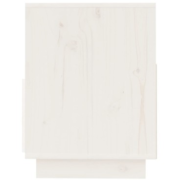 vidaXL Έπιπλο Τηλεόρασης Λευκό 140x37x50cm από Μασίφ Ξύλο Πεύκου