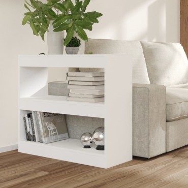 vidaXL Βιβλιοθήκη/Διαχωριστικό Χώρου Λευκό 80x30x72cm Επεξ. Ξύλο 1 τεμ.