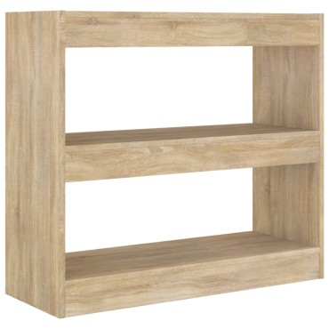 vidaXL Βιβλιοθήκη/Διαχωριστικό Χώρου Sonoma Δρυς 80x30x72cm 1 τεμ.