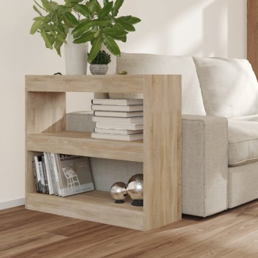 vidaXL Βιβλιοθήκη/Διαχωριστικό Χώρου Sonoma Δρυς 80x30x72cm 1 τεμ.
