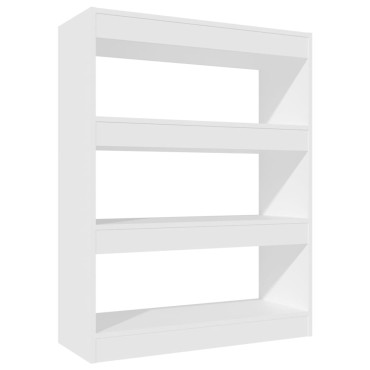 vidaXL Βιβλιοθήκη/Διαχωρ. Χώρου Λευκό 80x30x103cm Επεξεργασμένο Ξύλο 1 τεμ.