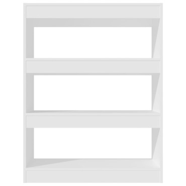 vidaXL Βιβλιοθήκη/Διαχωρ. Χώρου Λευκό 80x30x103cm Επεξεργασμένο Ξύλο 1 τεμ.