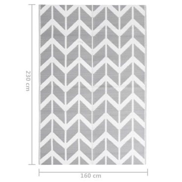 vidaXL Χαλί εξωτερικού χώρου ARAKIL Γκρι 160x230 cm PP