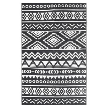 vidaXL Χαλί εξωτερικού χώρου ARAKIL Μαύρο 160x230 cm PP