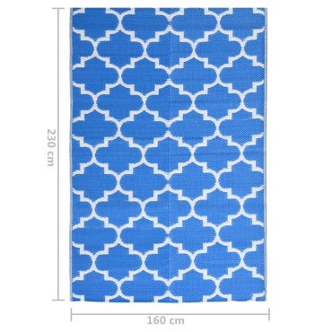 vidaXL Χαλί εξωτερικού χώρου ARAKIL μπλε 160x230 cm PP