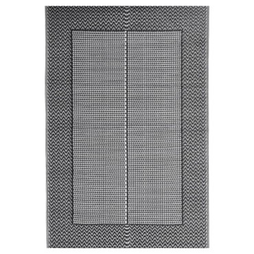 vidaXL Χαλί εξωτερικού χώρου ARAKIL Μαύρο 140x200 cm PP