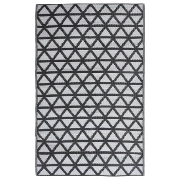 vidaXL Χαλί εξωτερικού χώρου ARAKIL Μαύρο 140x200 cm PP