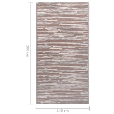 vidaXL Χαλί εξωτερικού χώρου ARAKIL Taupe 140x200 cm PP