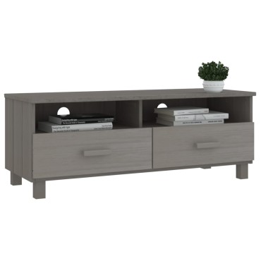 vidaXL Έπιπλο Τηλεόρασης HAMAR Αν. Γκρι 106x40x40cm Μασίφ Ξύλο Πεύκου