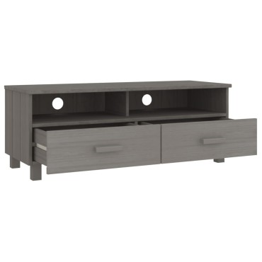 vidaXL Έπιπλο Τηλεόρασης HAMAR Αν. Γκρι 106x40x40cm Μασίφ Ξύλο Πεύκου