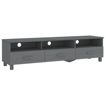vidaXL Έπιπλο Τηλεόρασης HAMAR Σκ. Γκρι 158x40x40cm Μασίφ Ξύλο Πεύκου