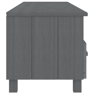 vidaXL Έπιπλο Τηλεόρασης HAMAR Σκ. Γκρι 158x40x40cm Μασίφ Ξύλο Πεύκου