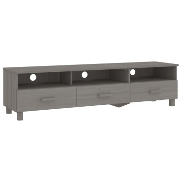 vidaXL Έπιπλο Τηλεόρασης HAMAR Αν. Γκρι 158x40x40cm Μασίφ Ξύλο Πεύκου