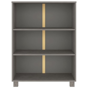 vidaXL Βιβλιοθήκη HAMAR Αν. Γκρι 85x35x112cm Μασίφ Ξύλο Πεύκου 1 τεμ.