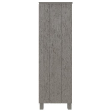 vidaXL Βιβλιοθήκη HAMAR Αν. Γκρι 85x35x112cm Μασίφ Ξύλο Πεύκου 1 τεμ.