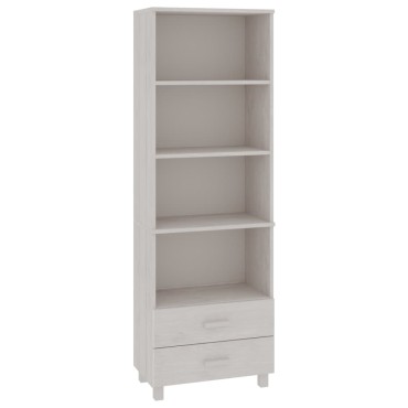 vidaXL Ραφιέρα HAMAR Λευκή 60x35x180cm από Μασίφ Ξύλο Πεύκου 1 τεμ.