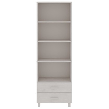 vidaXL Ραφιέρα HAMAR Λευκή 60x35x180cm από Μασίφ Ξύλο Πεύκου 1 τεμ.